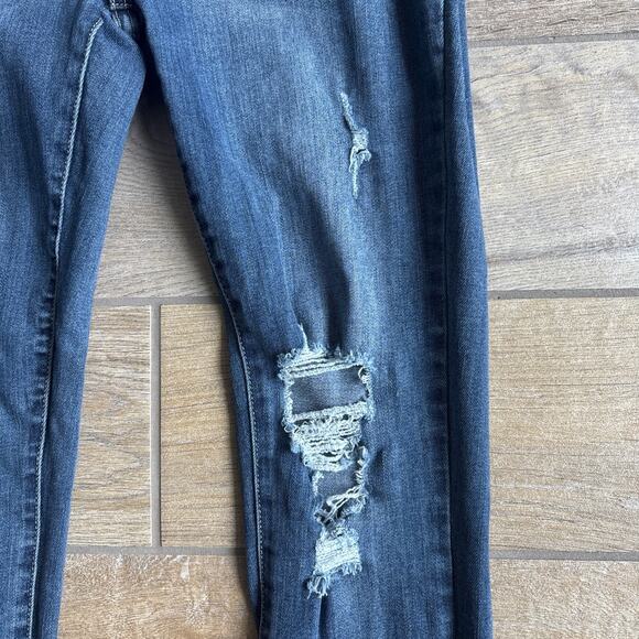 Judy Blue Womens Size 9 /29 Jeans Button Fly Distressed Skinny Fit - Picture 6 of 16